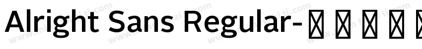 Alright Sans Regular字体转换